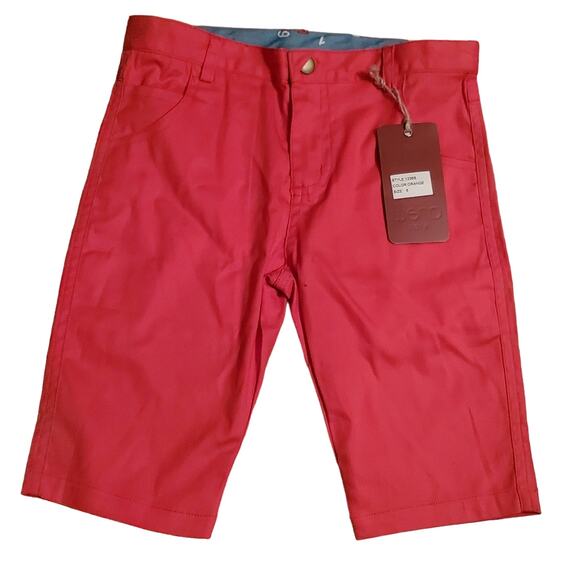 NWT! Crew Kids Bright Reddish Orange Shorts Size 6 - Picture 1 of 5